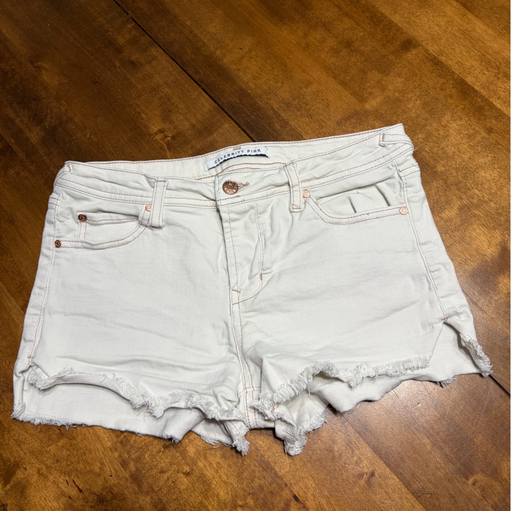 Celebrity Pink Off White Jean Shorts